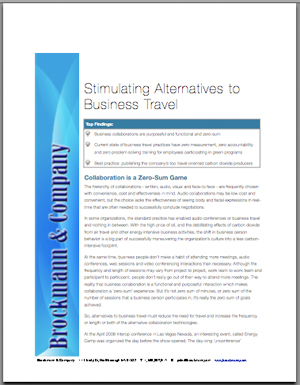 Stimulating Alternatives to Business Travel